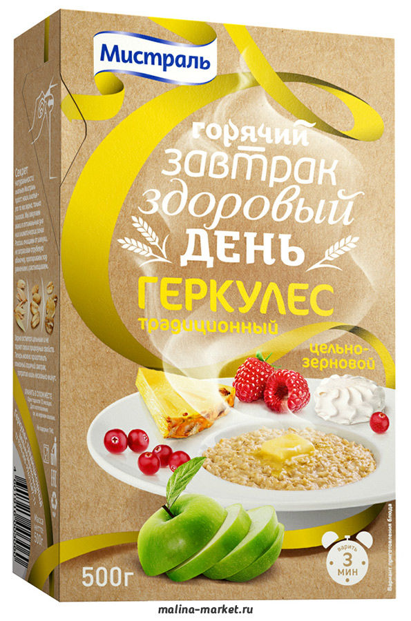 Продукты :: Бакалея :: Сухие завтраки :: Геркулес Мистраль традиционный ...