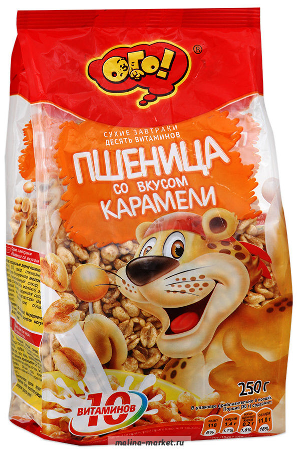 Продукты :: Бакалея :: Сухие завтраки :: Завтрак Ого! сухой Пшеница со ...